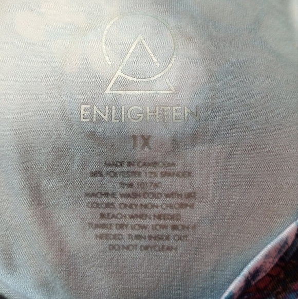 New Floral Long Sleeve Rashguard / Size 1X - Picture 7 of 9